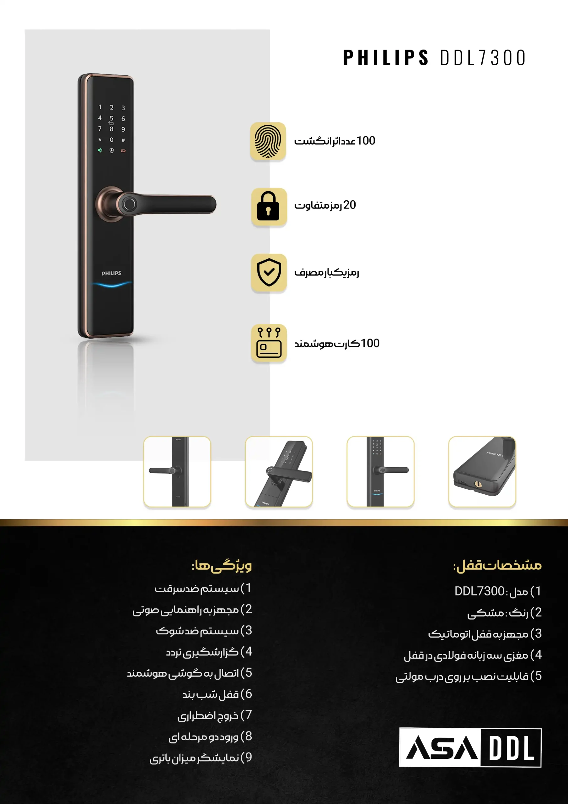 کاتالوگ دستگیره دیجیتال فیلیپس DDL7300
