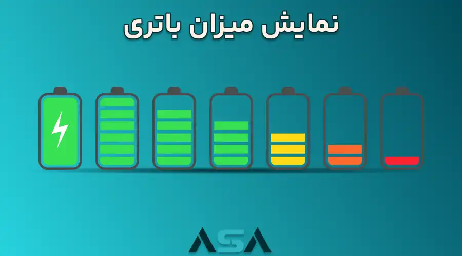نمایش میزان باتری