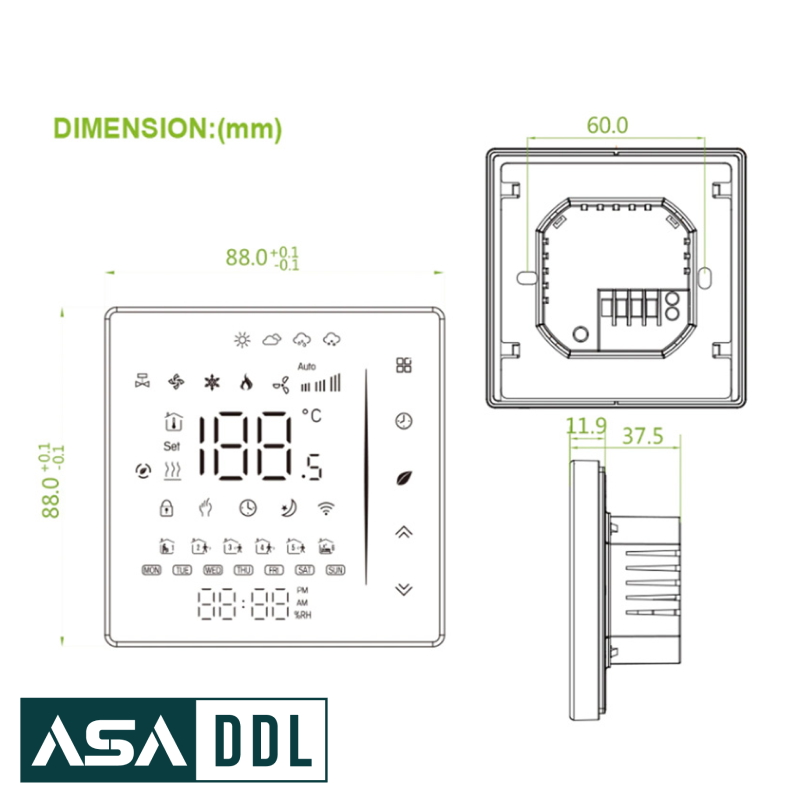 ترموستات فن کویل BAC-006 - تصویر 5