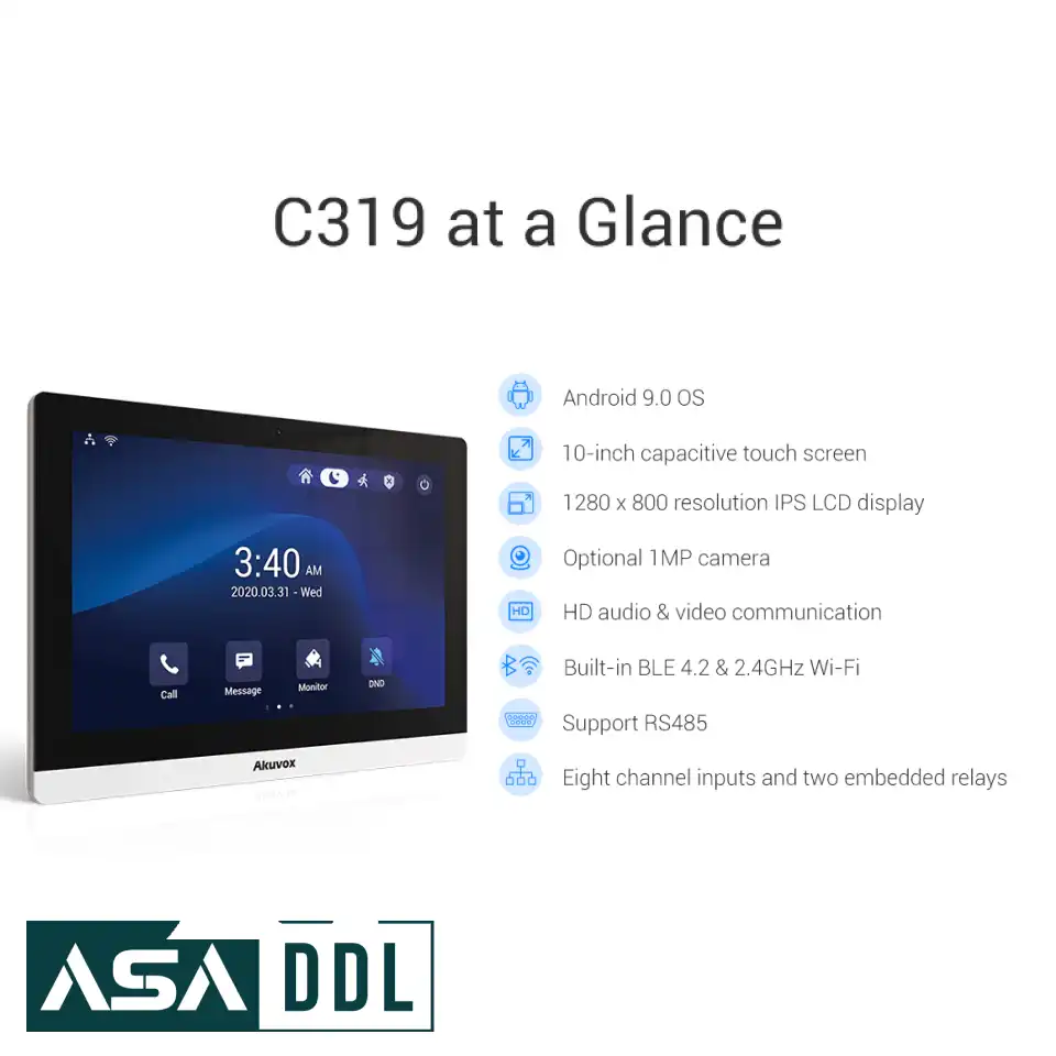 مانیتور Akuvox مدل C319H - تصویر 5