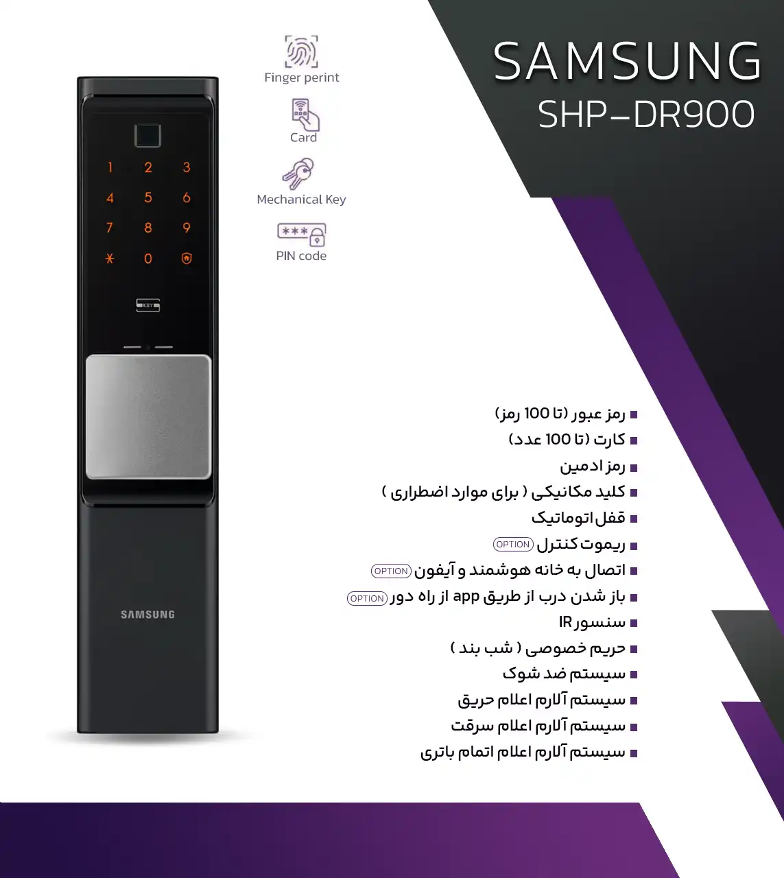 کاتالوگ دستگیره هوشمند سامسونگ SHP-DR900